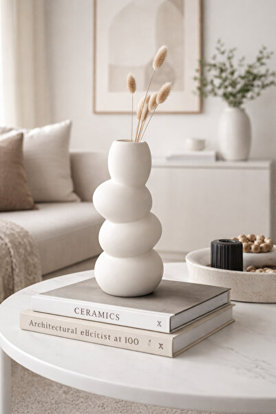 Mandalin Art Studio Vază decorativă mini cu pietriș de 17 cm