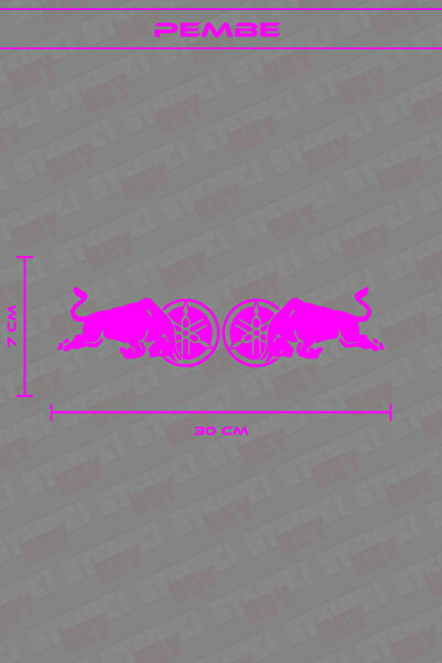 STİCKERCI BEY ملصق دراجة نارية على شكل ثور (قطع بالليزر)