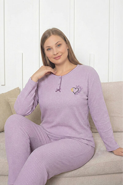 Farya Home Σετ πιτζάμες από βαμβακερό χοντρό χειμωνιάτικο πλεκτό σετ πιτζάμες...