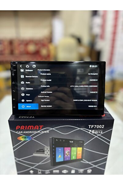 Painner P-7002 7inç Android 2gb Ram 32gb Hafıza Tek Din Carplay Multimedya Oto Teyp Wi-fi Park Kamera
