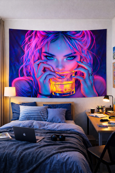 Vendini Kaliteli Kumaş , Canlı Renkler Duvar Örtüsü Duvar Halısı Wall Tapestry