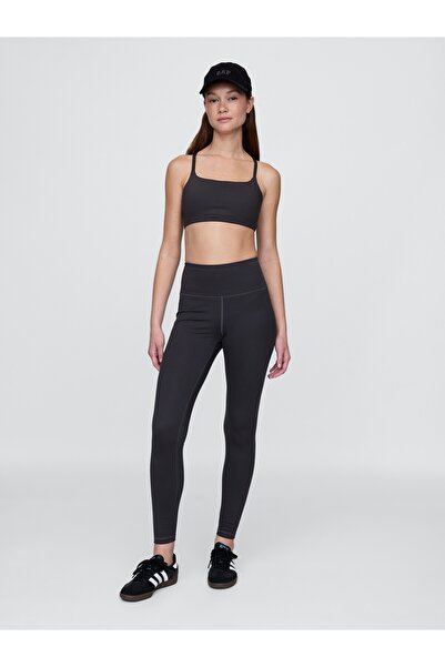 GAP Kadın Siyah GapFit Yüksek Bel Güç Tam Boy Tayt
