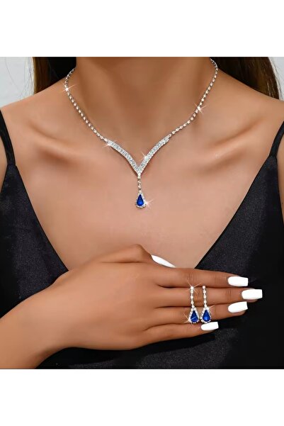 Mihra Aksesuar Necklace Earring Set