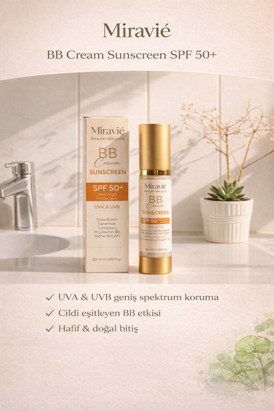 Miravie Beauté Centella BB Etkili Güneş Kremi SPF 50 – Renkli & Leke Karşıtı ...