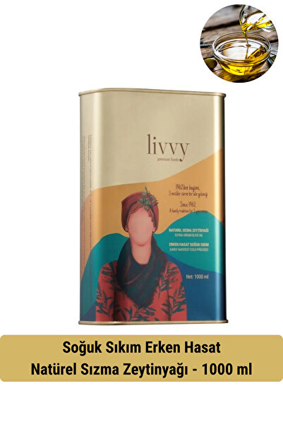 Livvy Premium Foods MILLE Soğuk Sıkım Erken Hasat Natürel Sızma Zeytinyağı 10...