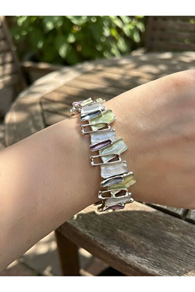 lunara jewelry Zara Model Lastikli Çok Renkli Çelik Bileklik