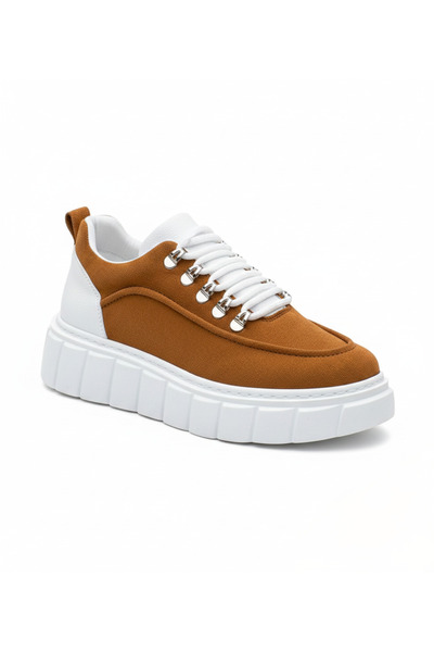 BESKAR Taba Suede Breathable Unisex Sneaker - Χρώμα Camel Καθημερινά άνετα αθ...