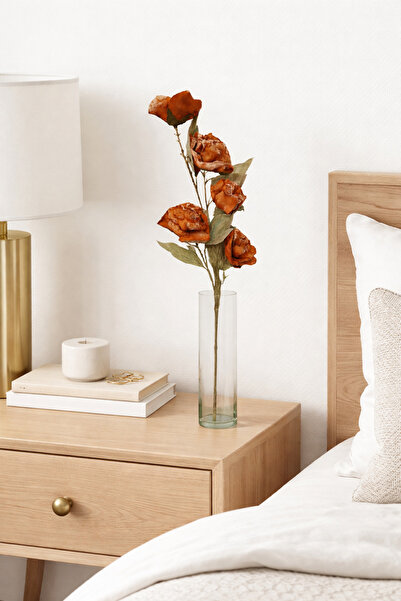 MAKİ DEKOR YAPAY LÜKS EVA MANOLYA 5 BAŞLI DAL 102 CM BOYUNDA DEKORATİF VAZO Ç...