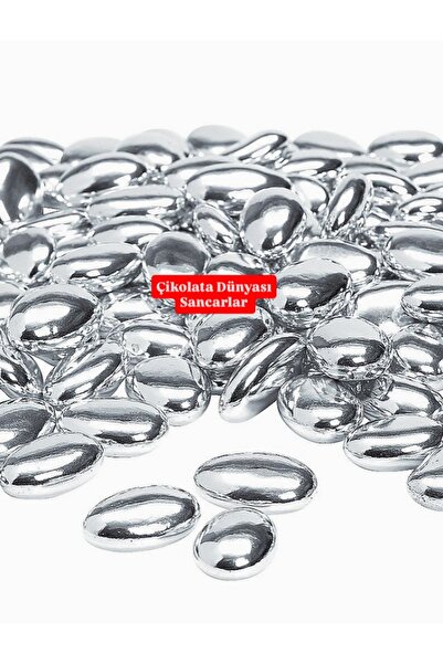 EMİNÖNÜ DÜNYASI Elit Parlak Gümüş Renkli Badem Draje 500 gr