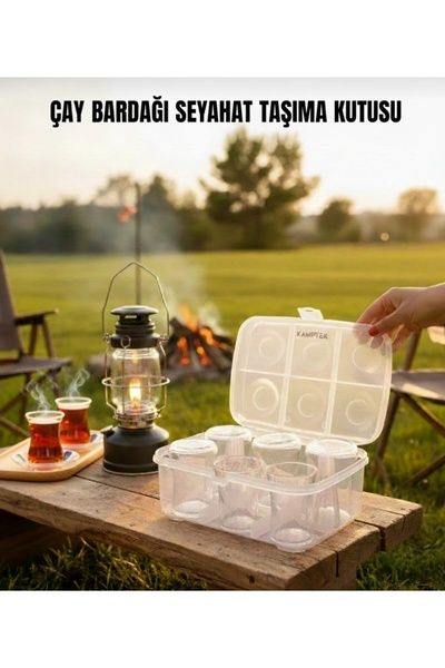 camp one Çay Bardağı Taşıma Kutusu Fincan Kupa Taşıma Aparatı Koruyucu Saklam...