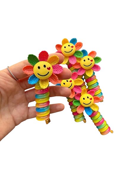 SHEKER HOME مشبك زنبركي مزين بالزهور، مشبك حلزوني، مشبك المعكرونة، قطعة واحدة