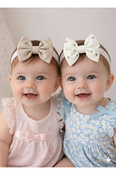 GLORY BABY Cotton Baby Girl Bow Bandana Set of 2