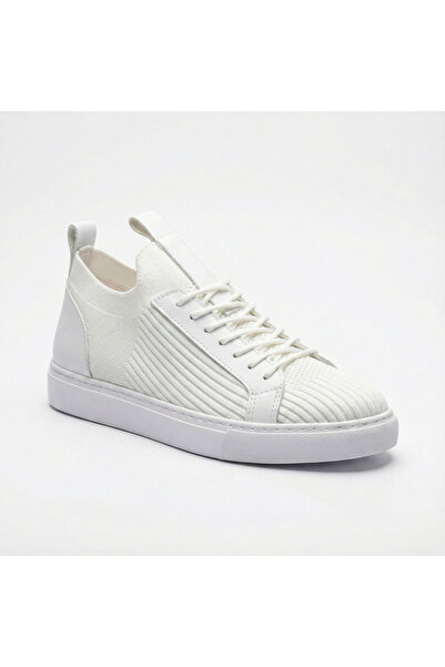 BESKAR KB 112 Kuback Бели плетени мъжки обувки с връзки за ежедневно носене