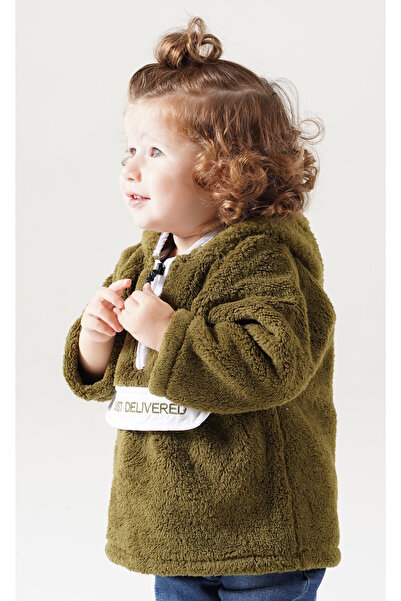 Cosy Club Shop Baby Girl Soft Textured Fleece Hooded Half Zipper Warm Wellsof...