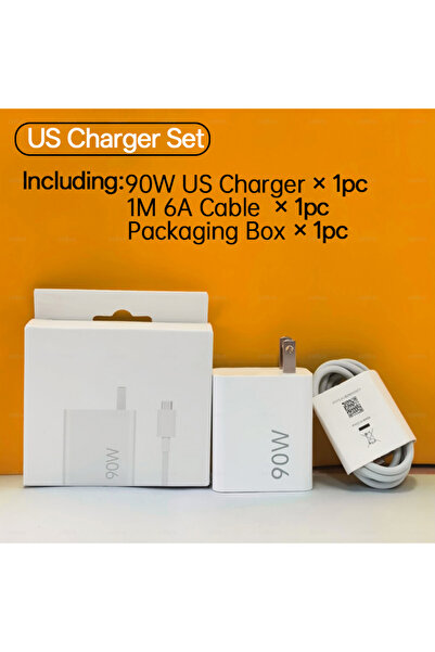 Xiaomi طقم شاحن أمريكي 90 واط، شاحن أوروبي 90 واط، شحن فائق السرعة مع كابل US...