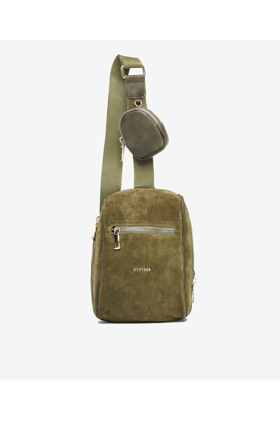 Greyder Kadın Haki Hakiki Deri Çapraz Çanta 5K2CN72195