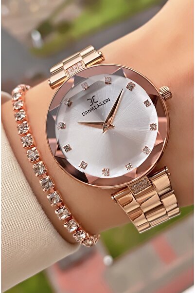 Daniel Klein Kadın Saat – Orijinal – Rose Gold – Çelik Kordon – Kesme Cam – G...