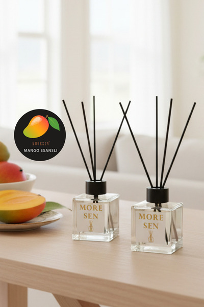 MORESEN 2 Adet, Bambu Çubuklu Oda Kokusu 100mL - Mango Esanslı Etkili oda Kok...