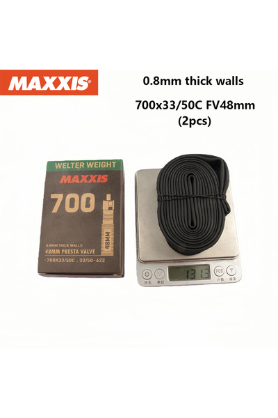 Choice 700x33-50 FV48 x2 قطعتان من أنبوب داخلي للدراجة MAXXIS WELTER WEIGHT م...