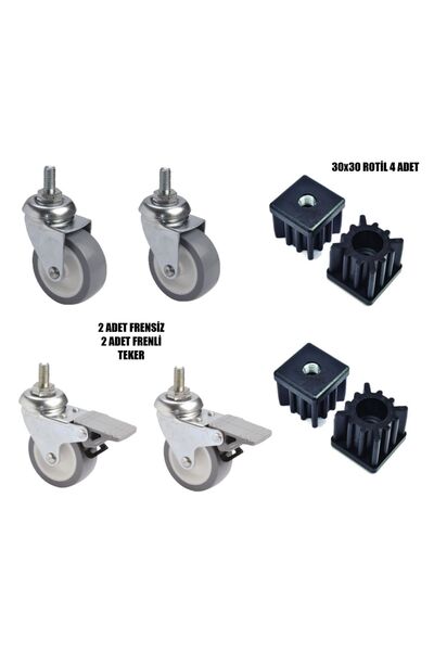 UYGUR TEKER A.Ş PROFİLE GEÇME SAĞLAM MOBİLYA TEKERİ 40x40/30x30 PROFİLE GEÇME...