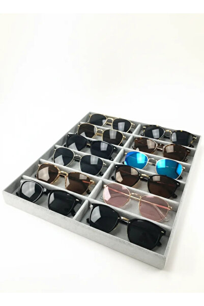 Aydın Decor إنتاج محلي موديل هافانا قماش سويدي لون رمادي حامل نظارات 36-38 سم...