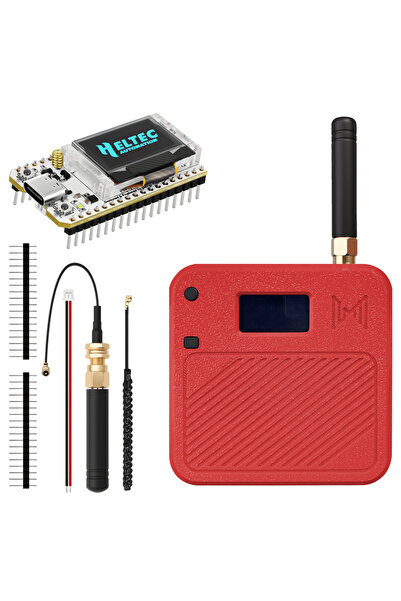 Choice مجموعة أدوات تطوير Meshtastic Heltec V3 ESP32 LoRa 32 باللون الأحمر، م...