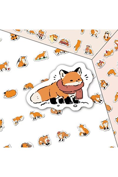 Choice 20 قطعة أو 80 قطعة من ملصقات الثعالب الصغيرة اللطيفة - ملصقات صغيرة كا...
