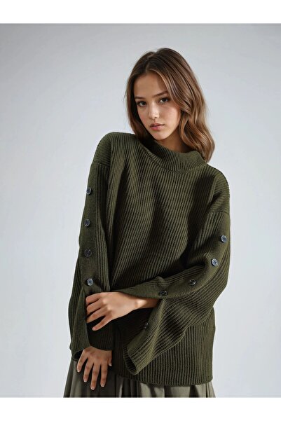 Hiccup سترة تريكو منسوجة من سيلانيك مع تفاصيل الأزرار والشق