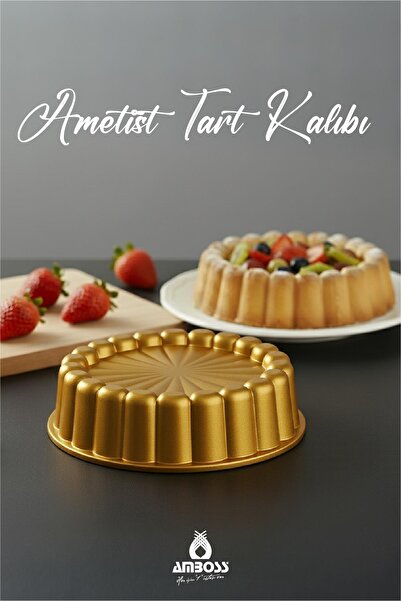 Amboss Ametist 26 cm Cast Iron Tart Pan (Gold)