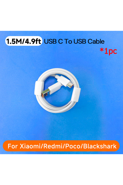 Xiaomi كابل USB من النوع C بطول 1.5 متر، يدعم الشحن السريع USB Turbo بقدرة 12...