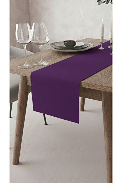 GLOMAR Mor Runner Tablecloth Water Repellent Stain Resistant Fabric Modern De...