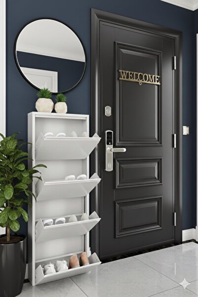 MetaCraft Dörtlü Metal Ayakkabılık Beyaz