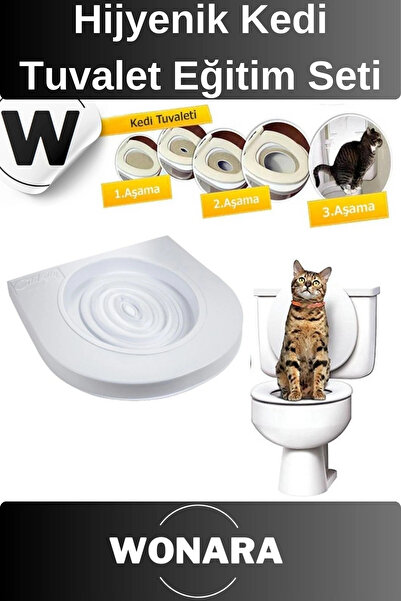 Wonara Pratik Yavru Yetişkinler Klozet Alıştırma Kapaklı Kum Kabı Hijyenik Ke...