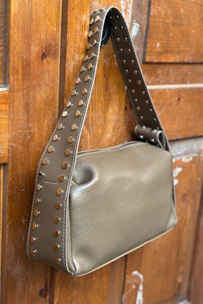 bahwar KADIN ZIMBALI OMUZ ASKILI FERMUARLI GÜNLÜK ÇANTA – VEGAN DERİ