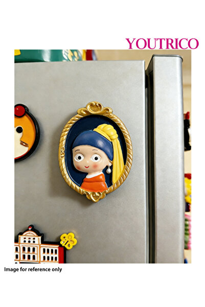 Youtrico قطعة واحدة من ملصقات مغناطيسية ثلاثية الأبعاد من الراتينج لشخصيات لو...