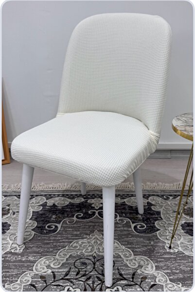 uzhanem Oval sandalye kılıfı, sandalye örtüsü kare desen tekli