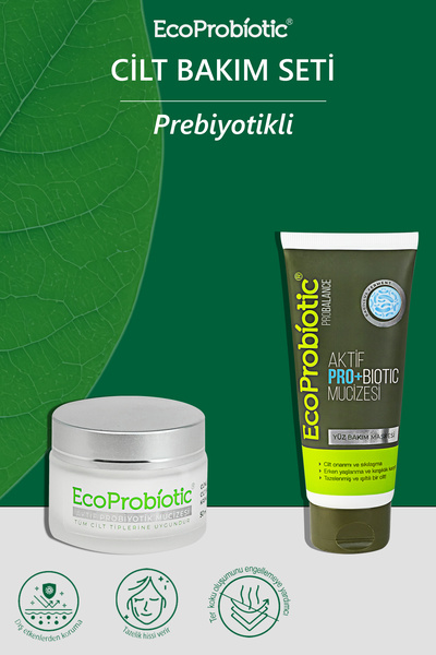 EcoProbiotic Kırışıklık Karşıtı Cilt Bakım Kremi + Yüz Maskesi Gözenek Sıkıla...