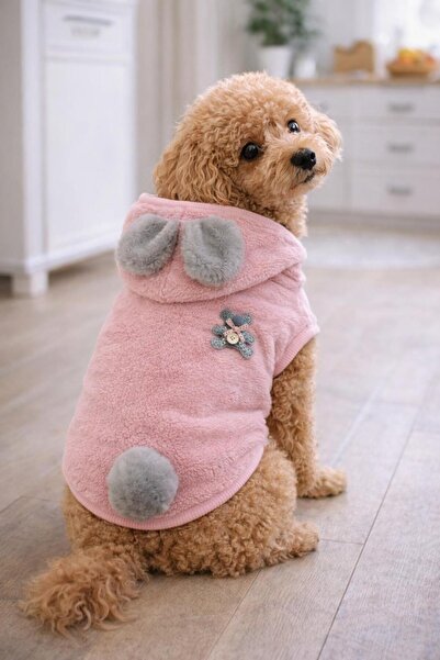 GedyCo Powder Pink Premium Plush Medium Breed Dog Sweatshirt (SUITABLE FOR DO...