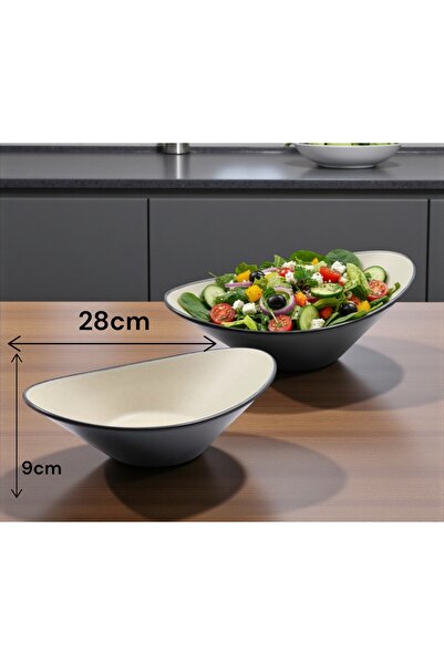 LANDREEN Premium melamine salad bowl/serving dish, shatter-resistant, set of ...