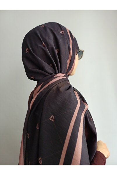 SK Scarfs Viskon Kumaş Monogram Desen Şal