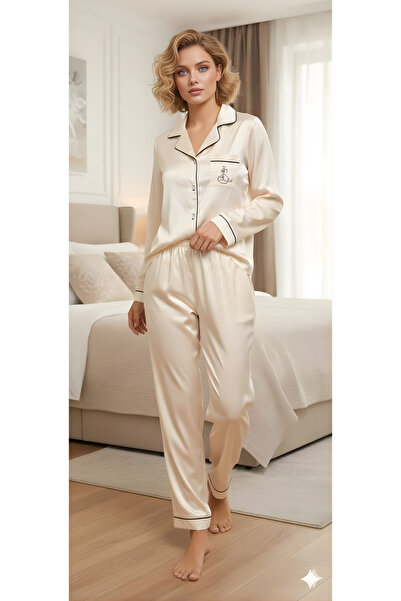 m mlinda Σετ πιτζάμες από σατέν