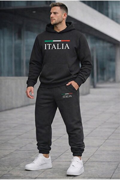 Arwen Fashion Arwen Cotton Men's Winter Polyester Tracksuit Set Hooded Hoodie