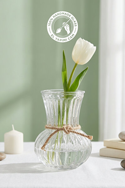 Glamis Selen Concept Çizgili Linea Damla Model Küçük Vazo