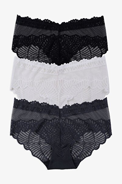 koza iç giyim سراويل داخلية نسائية من الدانتيل مكونة من 3 قطع