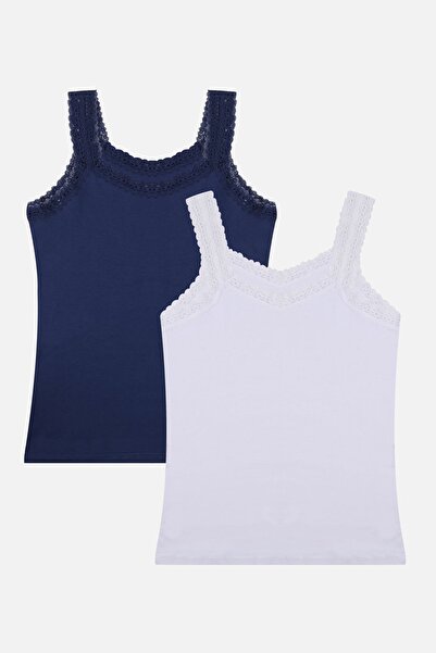 koza iç giyim قميص داخلي نسائي بحزام من الدانتيل مكون من قطعتين