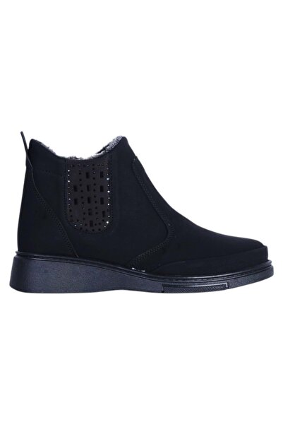 moda ayakkabım Γυναικεία Boat Shoes από μαύρο καουτσούκ Estelle 850