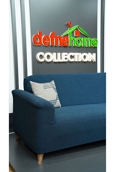 defnehome collection Jakarlı Düz Desen 3-3-1-1 Lastikli Kanepe Örtüsü | Lasti...