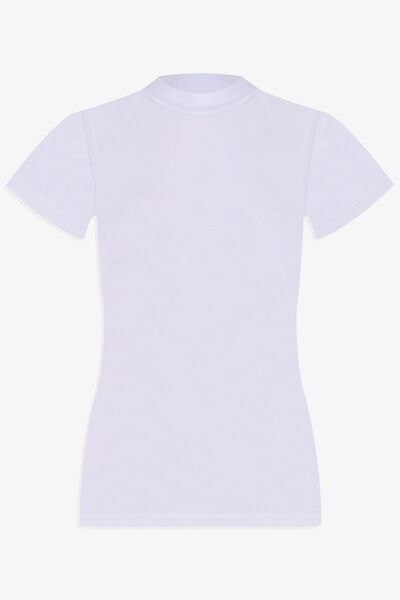 koza iç giyim Cotton Lycra Women's Body - Half Turtleneck, Short Sleeve