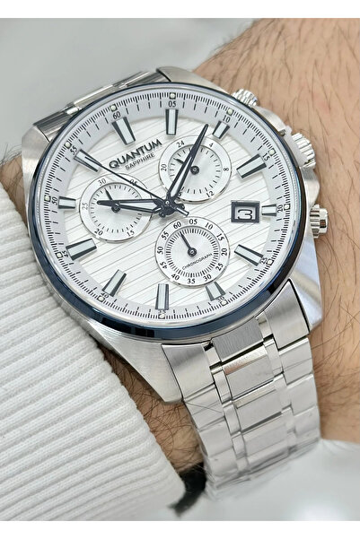 Quantum Orijinal 2 Yıl Garantili Su Geçirmez Çelik Kordon Fonksiyonlu Erkek K...
