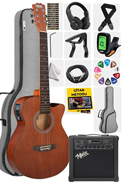 Midex Phx-188amp Masif Ağaç Elektro Akustik Gitar 4/4 (AMFİ GİGBAG TUNER ASKI...